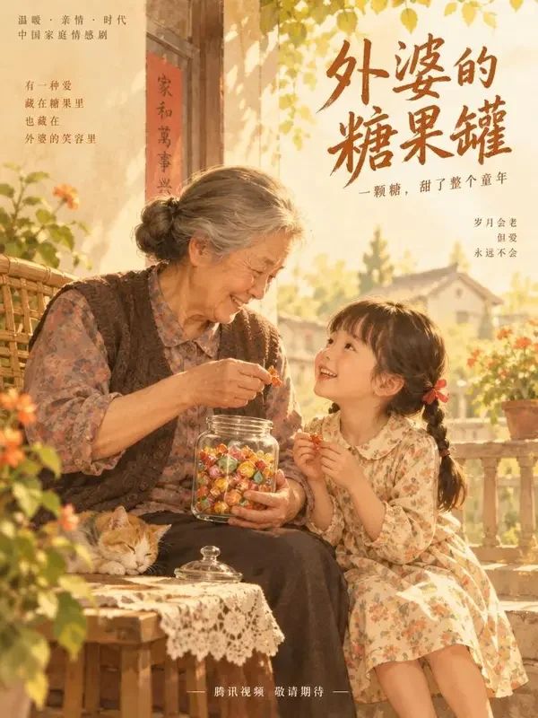 短剧《阿婆的橘子糖》封面海报